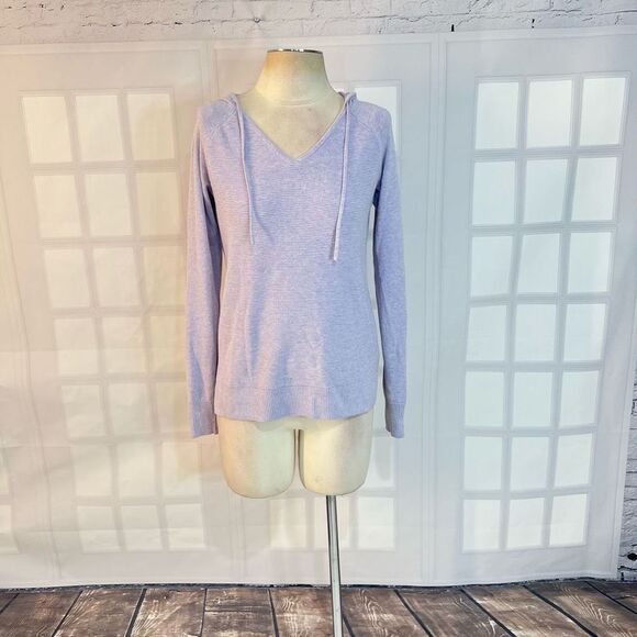 🔥🔥5 for $25🔥🔥 Calia Long Sleeve Rib-Knit Purple Hooded Sweater Size S - Picture 1 of 11